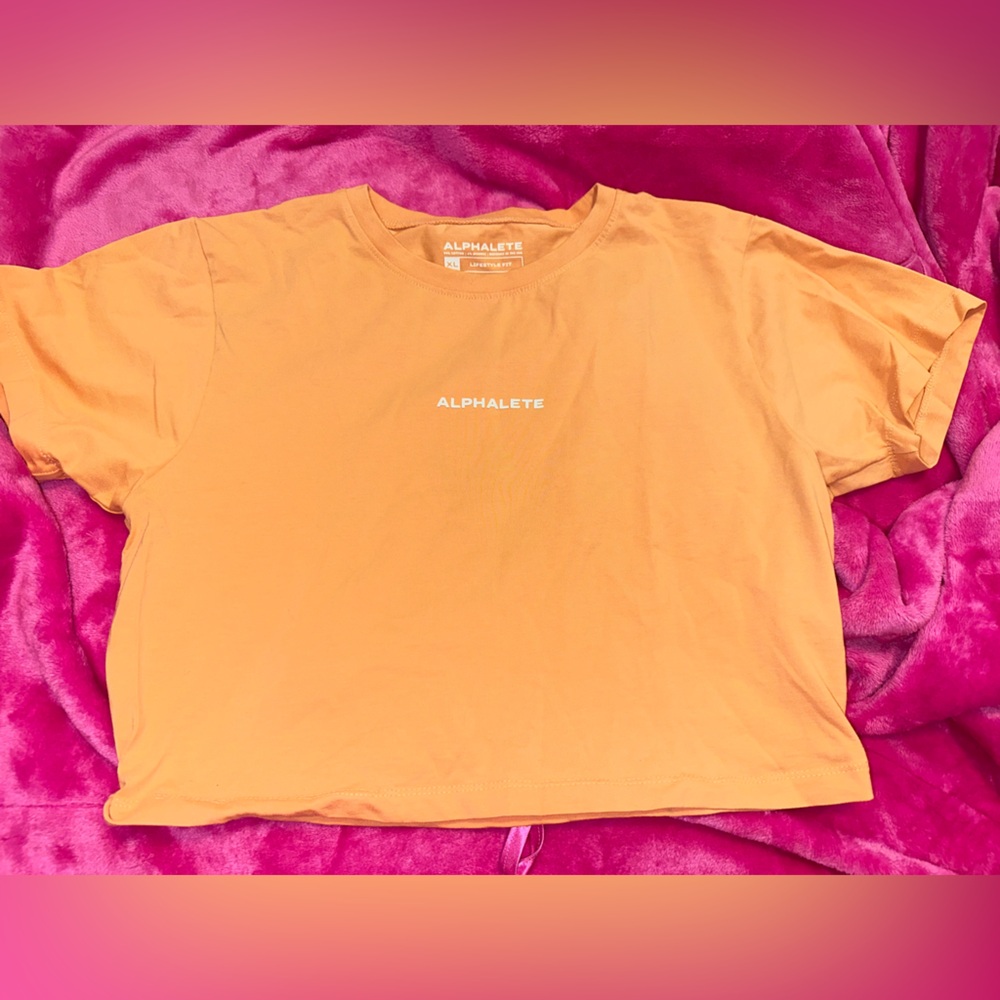 Orange Alphalete crop top